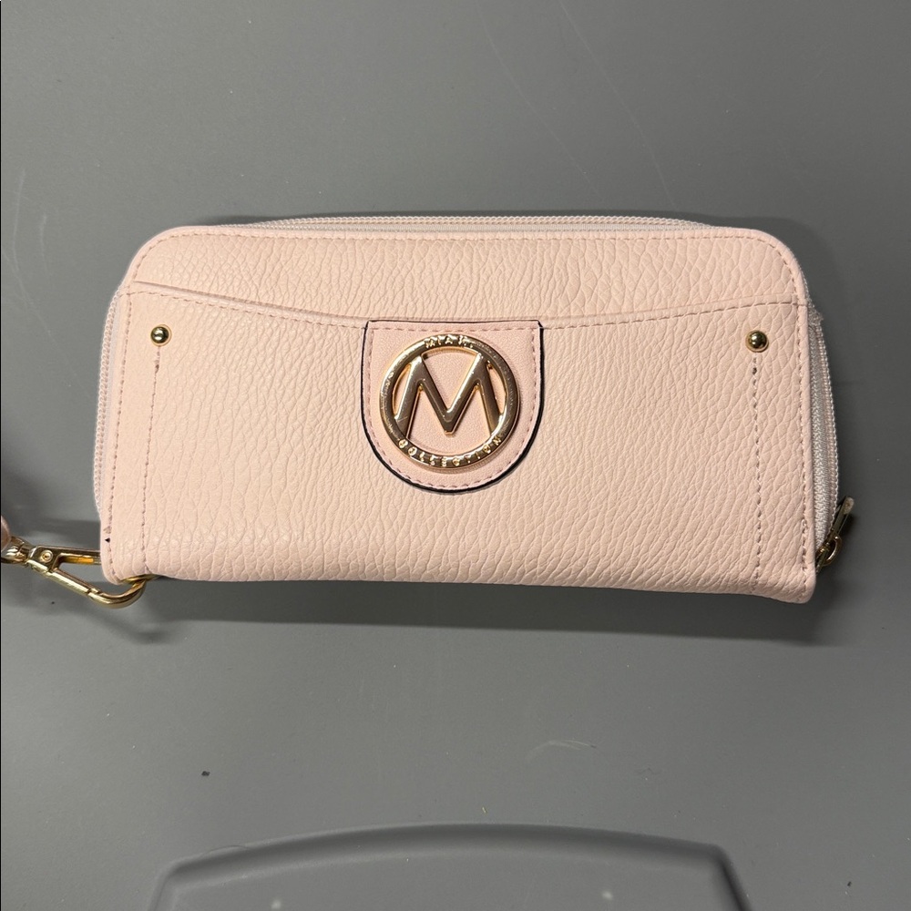 Michael Kors Pink Wallet with Gold Accents